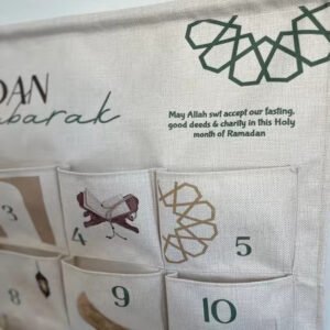 Customized Wall Decoration for Gifts Planner to Eid 70*94cm Ramadan Mubarak Bag Canvas Countdown Ramadan Advent Calendar