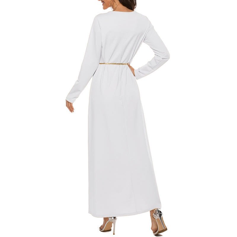Modest Dress Fashionable Modest Muslim Blank Long Sleeved Dress High Quality Cotton