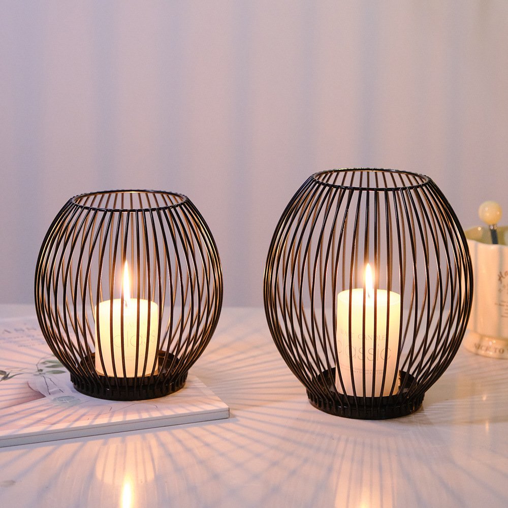 Set of Wedding Lantern Candle Holder Wood Lantern Decor for Wedding Party