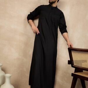 Embroidery Abaya Muslim Arab Boy Thobe Thawb Caftan Traditional Muslim Clothing Kids Robe With Buttons Islamic Clothing