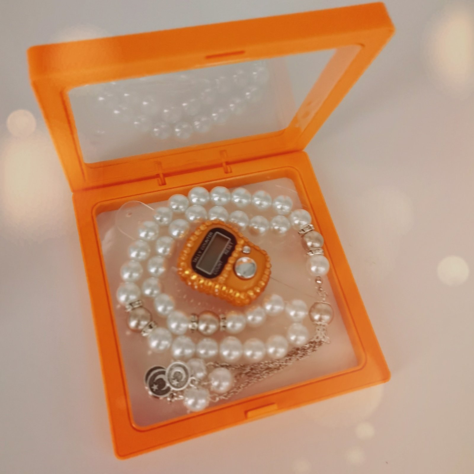 33 Acrylic Elliptical Laser Islamic Architectural Pattern Muslim Prayer Beads for Daily Worship