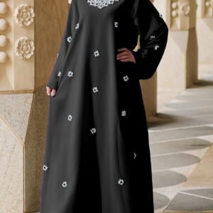 Luxury Dubai Long Evening Dress with Tassel Chain for Muslim Women