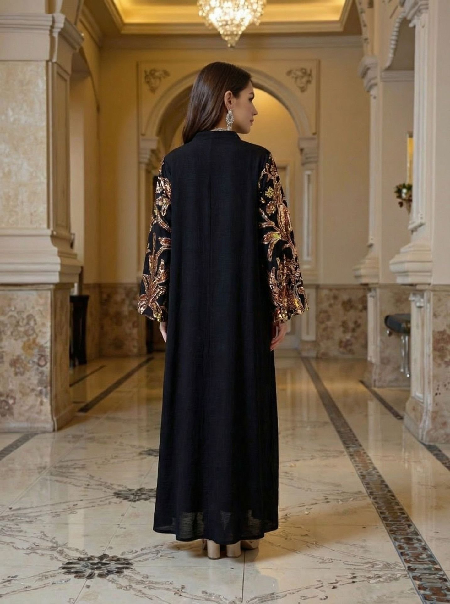 2026 Simple Solid Color Abaya Dress for Modern Muslim Women