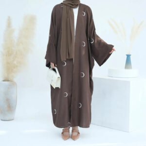 Shiny Maxi Dress Kaftan Batwing Abaya Eid Ramadan Women Muslim Dress Dubai Wholesale Islamic Clothing New